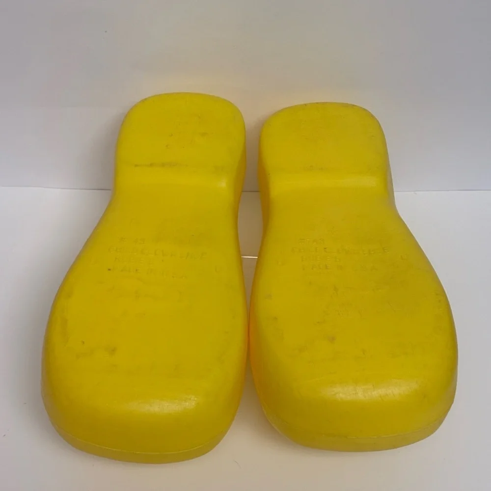 RUBIES CLOWN KIDS' SHOES Molded Plastic Yellow Vintage MADE IN U.S.A. Halloween - Picture 8 of 14